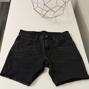 Black Denim Cutoff Shorts